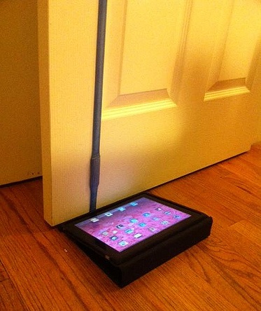 Using an iPad as a doorstop