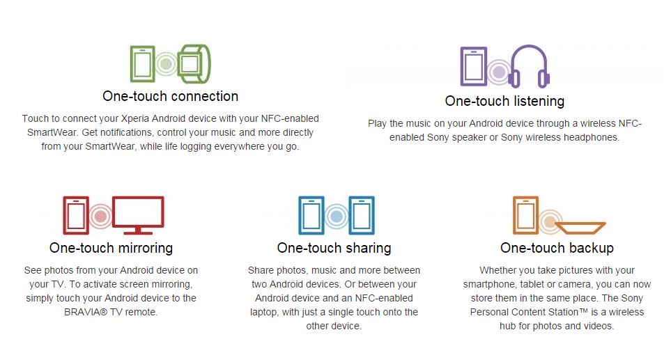 sony xperia e3 one touch connectivity